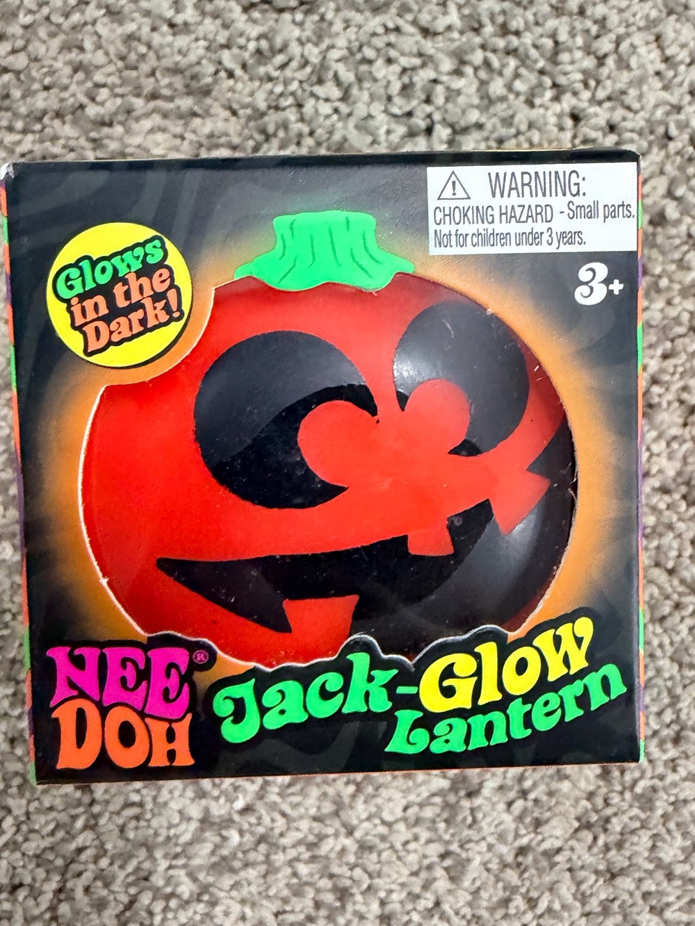 Needoh Jack-Glow Lantern squishy- Orange & Green